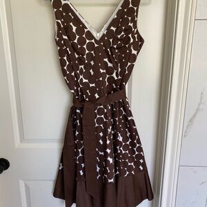 Nine West Brown and Cream Dress